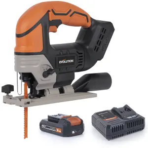 Evolution Cordless R90JGS-Li Jigsaw 18v Li-Ion EXT Inc Multi-Material Blades (Loaded)