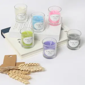 Votive Candles Scented Set of 6 by Laeto Ageless Aromatherapy - FREE DELIVERY INCLUDED