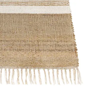 Jute Area Rug 160 x 230 cm Beige and White TALPUR