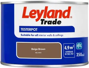 Leyland Trade Vinyl Matt Walls & Ceilings Emulsion Paint Beige Brown (RAL 8024) 350ml Tester