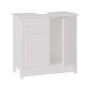 Under Sink Bathroom Cabinet - Wood - L30 x W60 x H60 cm - White