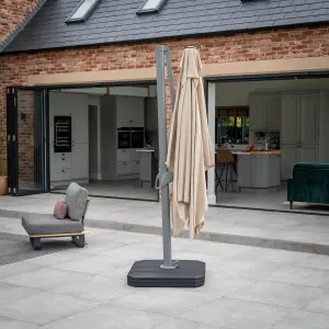 Eros 2.4m x 3.3m Rectangular Cantilever Parasol in Beige