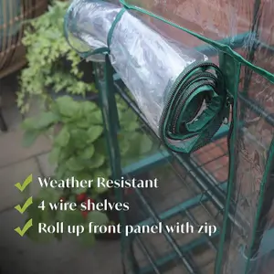 DIVCHI 4 Tier Greenhouse for Indoor & Outdoor Use Durable Steel Frame  Clear PVC Cover  Ideal for Growing Vegetables Flowers