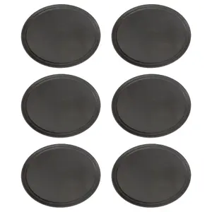 Oval Non-Slip Serving Trays - 73.5cm x 60cm - Black - Pack of 6