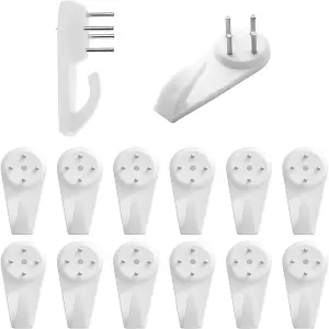 Charles Watson Hard Wall Picture Hook 40mm White Pack of 10