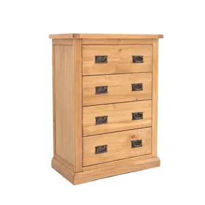 Lucca 4 Drawer Chest of Drawers Bras Drop Handle