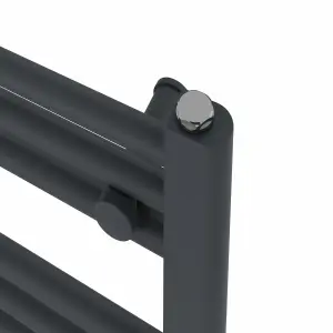 Rinse Modern Bathroom Heated Towel Rail Ladder Radiator 800x500mm Straight for Bathroom Kitchen Anthracite