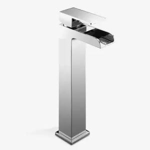 Nes Home Origin Tall Waterfall Basin Mono Mixer Tap Chrome