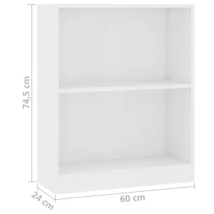 Berkfield Bookshelf White 60x24x74.5 cm Engineered Wood