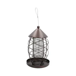 Lantern Bird Feeder Nut Holder Hanging Feeding Station For Wild Birds 17x25cm