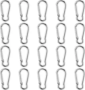 20 PCS Carabiner Clips Snap Hooks, Aluminum Carabiner Keychain, Small Carabiner Clips For Keys, Karabiner Keyring Clip Snap Hook For Backpack Dog