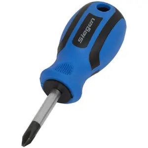 Ergonomic Phillips 2 x 38mm Screwdriver with Chrome Vanadium Shaft for Precision Work