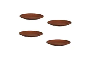 4 x 27cm Plant Pot Saucer Medium Venetian Terracotta Colour Plastic Plant Saucer Dish