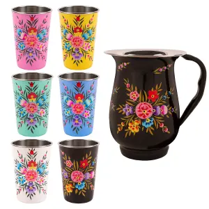 BillyCan - Picnic Jug Set - 400ml  - Carbon Pansy Jug - 7pc