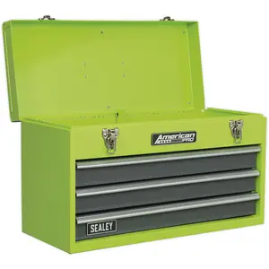 Compact Green 2 Drawer Tool Chest - 510 x 225 x 300mm Portable Storage Solution