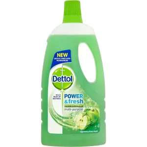 Dettol Power and Fresh Multi Purpose Cleaner, Refreshing Green Apple, 1L (Pack of 3)