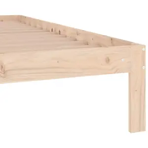 Berkfield Bed Frame Solid Wood 75x190 cm Small Single