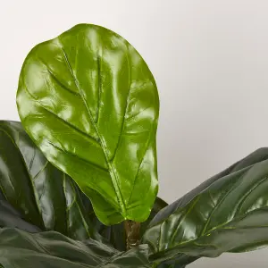 Homescapes Artificial Fiddle Leaf Fig Tree in Pot, 75 cm Tall