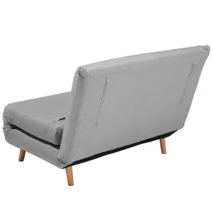 Beliani Retro Sofa Bed SETTEN Light Grey