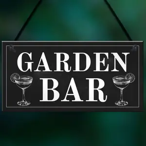 Shabby Chic Garden Bar Sign Hanging Wall Sign For Bar Summerhouse Gift