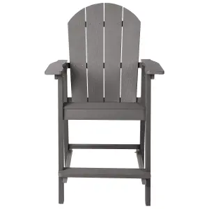 Garden Bar Chair ADIRONDACK Synthetic Material Dark Grey