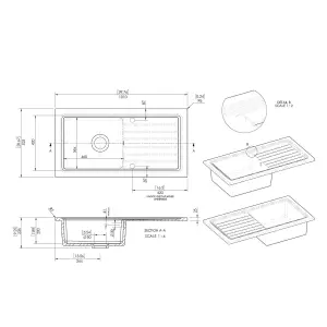 Reginox RL304 CW II White 1.0 Bowl Inset Reversible Ceramic Kitchen Sink