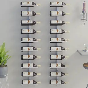 Janssen 10 Bottle Wall Mounted Wine Rack White