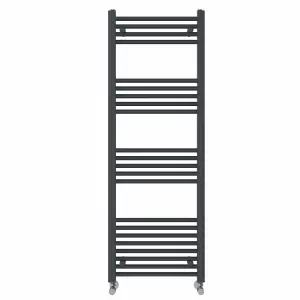 Right Radiators 1400x500 mm Straight Heated Towel Rail Radiator Bathroom Ladder Warmer Anthracite