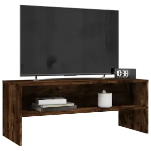 Berkfield TV Cabinet Smoked Oak 100x40x40 cm Engineered Wood