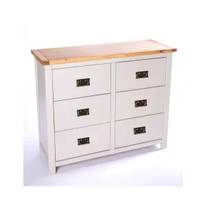 Argenta 6 Drawer Chest of Drawers Bras Drop Handle