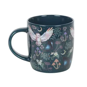 Something Different Night Flight All-Over Print Ceramic 320ml Mug Green/Beige/Blue (One Size)