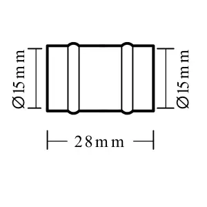 Plumbsure Solder ring Coupler (Dia)15mm