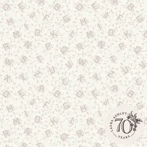 Laura Ashley Alphabet Grey Kids Smooth Wallpaper