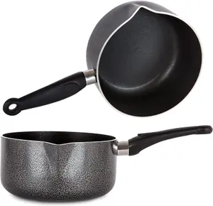 New 16cm Non Stick Milk Pan Cookware Black Stir Kitchen Saucepan Cooking