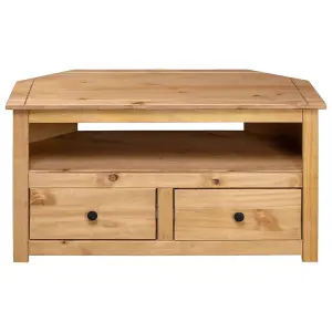 vidaXL Corner TV Cabinet 93x49x49 cm Solid Pine Panama Range