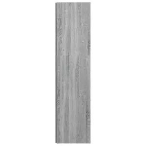 Berkfield Corner Cabinet Grey Sonoma 33x33x132 cm Engineered Wood