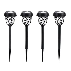 Gardenwize Pack of 4 Solar Powered Pathway Stake Lights Eco Friendly No Running Costs Decorative Garden Lights