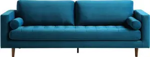 Henrietta Large 3-Seater Sofa, Teal Velvet - Daals - Sofas