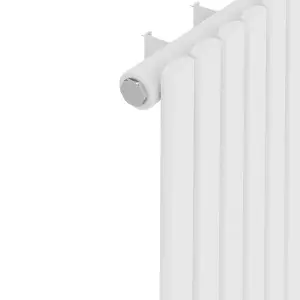 Rinse Bathrooms Vertical Radiators 1600x408mm Flat Panel Column Designer Radiator White Single Radiators Central Heating