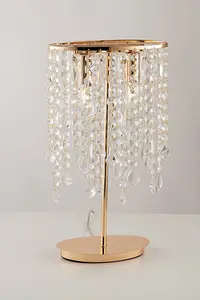 Luminosa BREEZE Lamp Gold, K9 Crystals 25.5x44.5cm