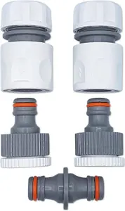 Ultimate Hose Fitting Set- 2in1 Tap Connector  and Threaded Faucet Adapter 3/4" or 1/2" BSP with Premium Hose End Connectors