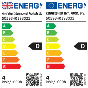 Diall E27 3.7W 500lm Milky Mini globe Neutral white LED filament Dimmable Filament Light bulb