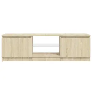 vidaXL TV Cabinet with LED Lights Sonoma Oak 120x30x35.5 cm