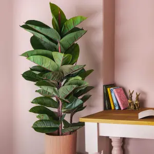 Blooming Artificial - 105cm / 3.5ft Faux Rubber Tree