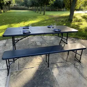 Hartleys 6ft Black Folding Table