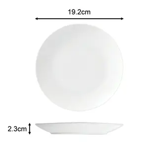 42pc Everyday White Coupe Dinner Set