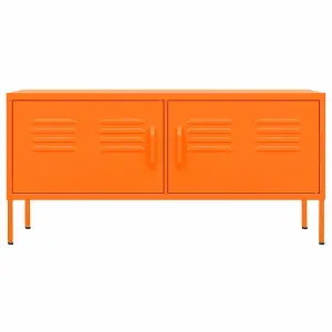 Berkfield TV Cabinet Orange 105x35x50 cm Steel