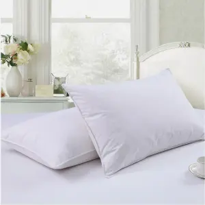 Goose Feather & Down Pillows, Extra Filled Hotel Quality (Pack of 2)