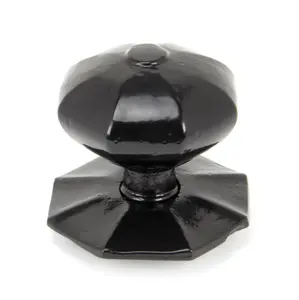 From The Anvil Black Octagonal Centre Door Knob - Internal