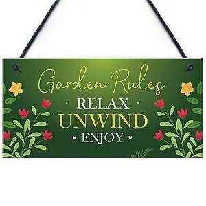 Garden Sign Outdoor Plaque Summerhouse Decking Shed Sign Home Decor Family Gift